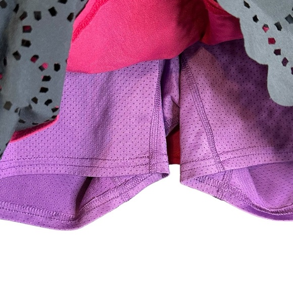 Title Nine Nimblene Illusion Skort Gray Pink Laser Cut TN-150977 Size Small - Picture 4 of 12